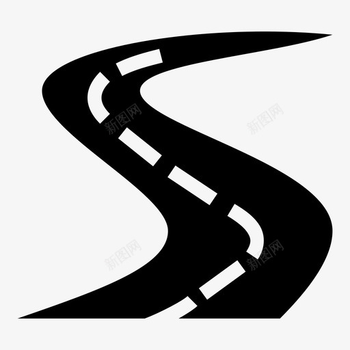 公路小路路线图标svg_新图网 https://ixintu.com 公路 小路 街道 路线
