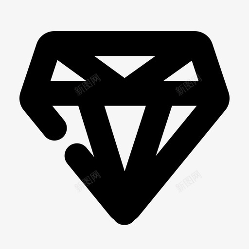 钻石昂贵宝石图标svg_新图网 https://ixintu.com 基本图标 宝石 昂贵 素描 红宝石 钻石