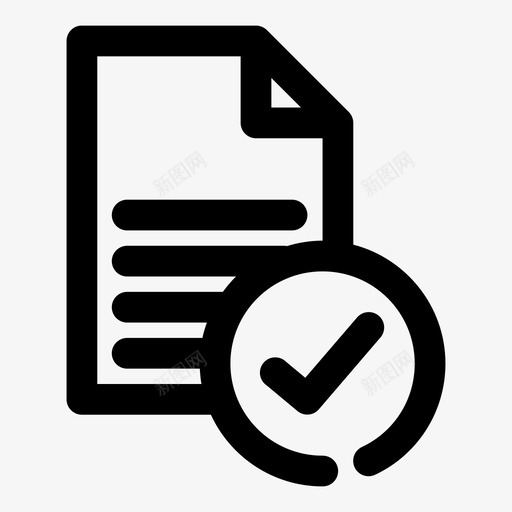 已完成文档复选标记文件图标svg_新图网 https://ixintu.com 复选标记 对象 已完成文档 文件 文档1间隙粗体 材料