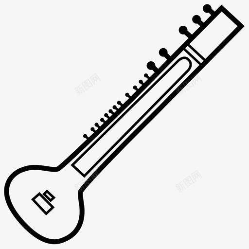 西塔乐器图标svg_新图网 https://ixintu.com 乐器 西塔