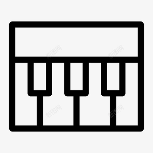 风琴电子琴键盘图标svg_新图网 https://ixintu.com 多媒体媒体 电子琴 钢琴 钢琴键 键盘 音乐 风琴