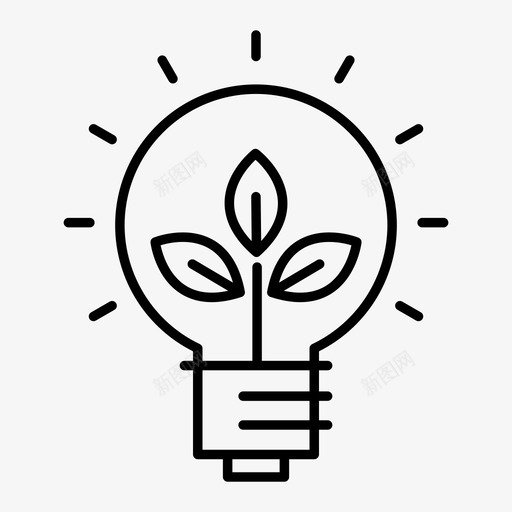绿色思维生态能源图标svg_新图网 https://ixintu.com 力量 生态 绿色思维 能源 自然