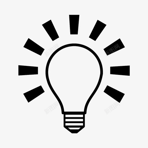 灯泡上白色照明图标svg_新图网 https://ixintu.com 插头 灯 灯泡 灯泡上 照明 白色