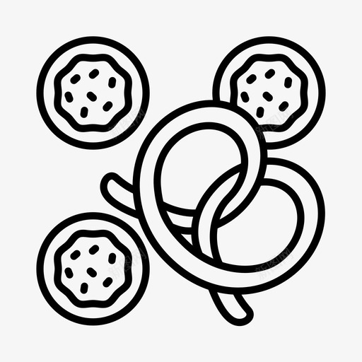 糕点烘焙食品面包房图标svg_新图网 https://ixintu.com 椒盐卷饼 烘焙食品 甜点 糕点 面包房 食物
