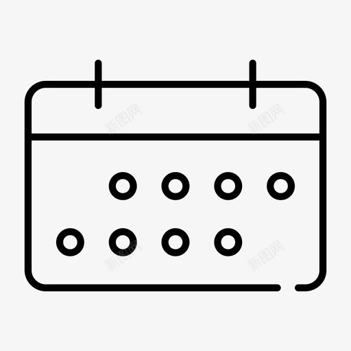 日历日日期图标svg_新图网 https://ixintu.com 事件 墙 工具间隙薄 日 日历 日期 月