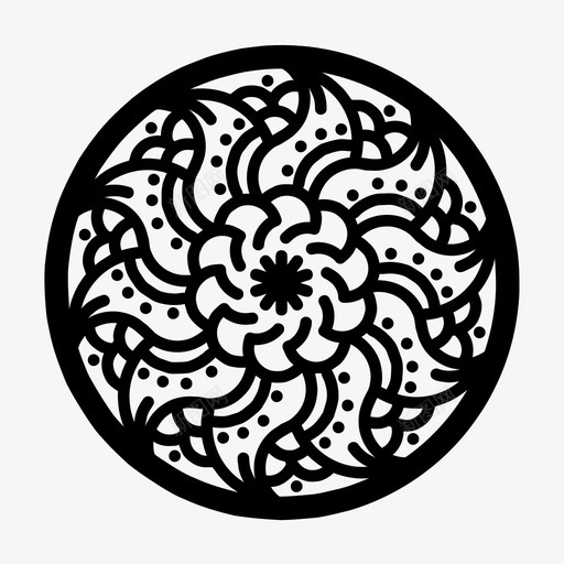 花饰圆花图标svg_新图网 https://ixintu.com 圆 圆花饰 曼陀罗 花 花饰