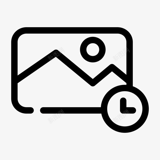 加载时钟相框图标svg_新图网 https://ixintu.com thineo相机和图片 图片 图片加载 时钟 照片 相框