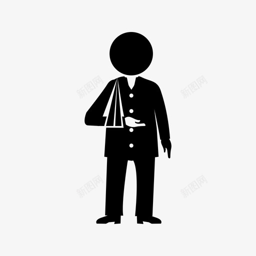 患者骨折健康图标svg_新图网 https://ixintu.com 1个医疗图标集 健康 受伤 吊带 患者 骨折