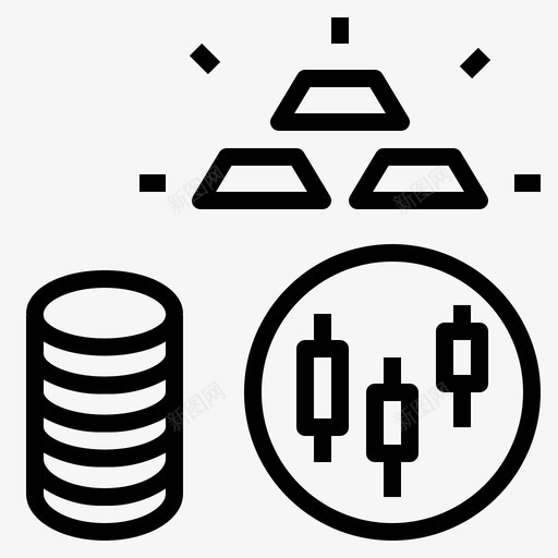 商品硬币黄金图标svg_新图网 https://ixintu.com 商品 硬币 股票 股票市场 货物 黄金