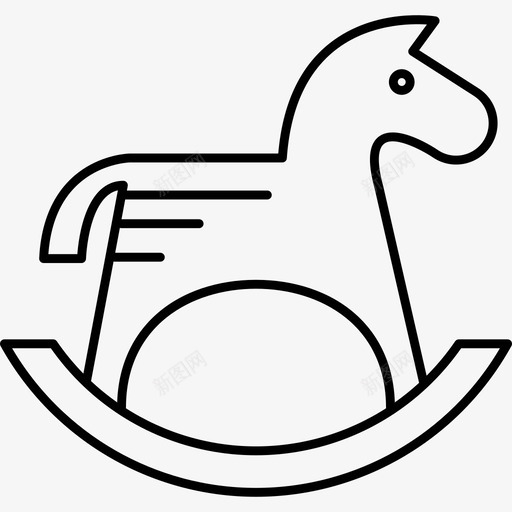 玩具马宝贝图标集超薄svg_新图网 https://ixintu.com 宝贝图标集 玩具马 超薄