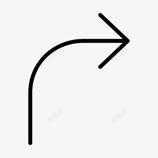 右转箭头前进图标svg_新图网 https://ixintu.com 前进 发送 右箭头 右转 箭头