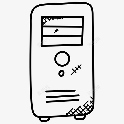 cpu中央处理器计算机技术图标svg_新图网 https://ixintu.com cpu 中央处理器 微处理器 技术涂鸦图标 计算机技术