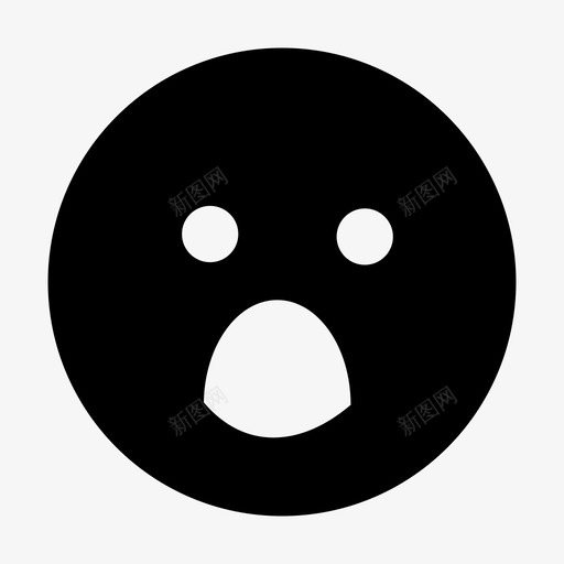 惊讶表情符号情感表达图标svg_新图网 https://ixintu.com 情感感受 情感表达 惊讶 表情符号
