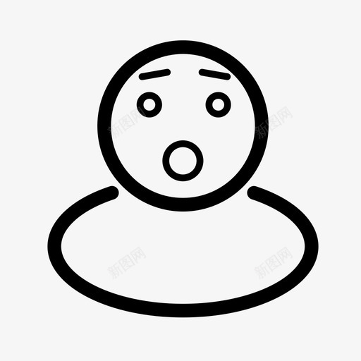 惊讶的人化身情感图标svg_新图网 https://ixintu.com 人 化身 情感 惊讶的人