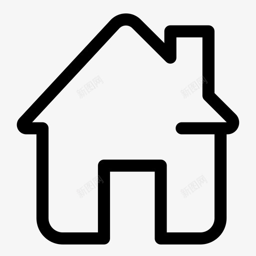 家建筑烟囱图标svg_新图网 https://ixintu.com 家 建筑 房子 烟囱