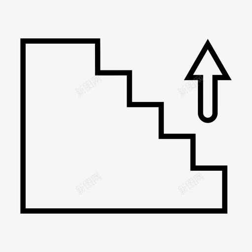 楼上长上楼梯图标svg_新图网 https://ixintu.com 上楼梯 楼上 长