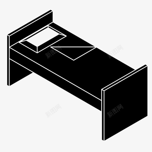 床卧室宿舍图标svg_新图网 https://ixintu.com 休息 卧室 双人床 基本床 宿舍 床 睡眠