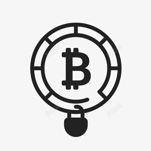 比特币安全加密货币钥匙锁图标svg_新图网 https://ixintu.com 保存 加密货币 安全 比特币安全 钥匙锁