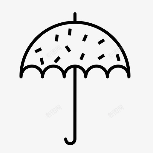 雨伞预报防护图标svg_新图网 https://ixintu.com 天气 女式时装 防护 雨 雨伞 预报