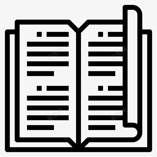 书籍书签学习图标svg_新图网 https://ixintu.com 书签 书籍 办公室图标 学习 打开