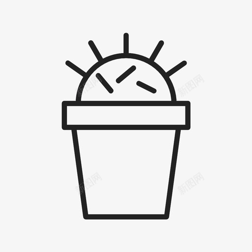 植物花盆多汁图标svg_新图网 https://ixintu.com 多汁 植物 花盆