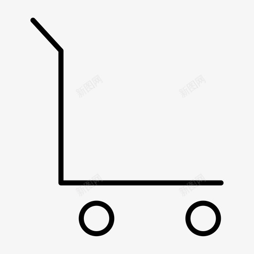 手推车空购物车采购图标svg_新图网 https://ixintu.com 商店 手推车 空购物车 营销 购物车 采购