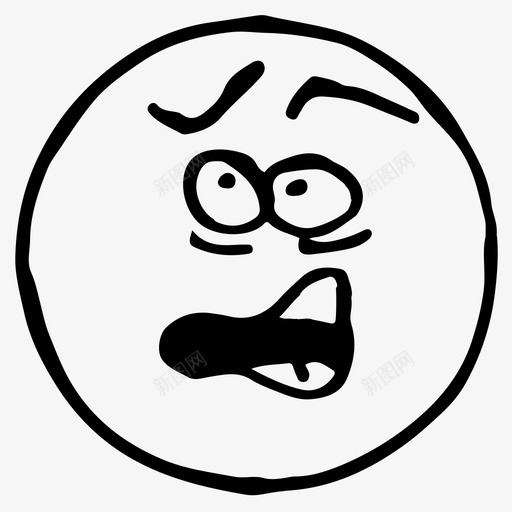 表情恐惧情绪表情图标svg_新图网 https://ixintu.com 微笑 情绪 脸 表情 表情恐惧