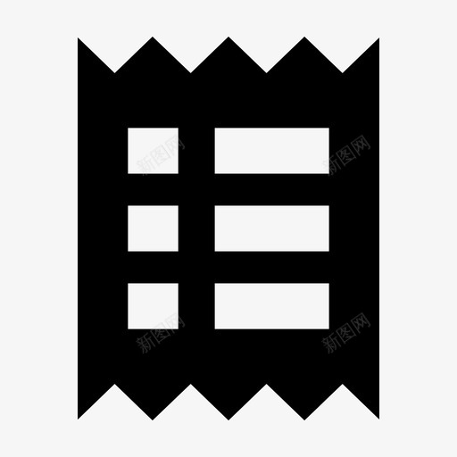 票证电影院通行证图标svg_新图网 https://ixintu.com 收据 电影院 票证 财务 通行证