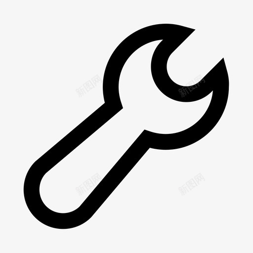 扳手设置工具图标svg_新图网 https://ixintu.com 工具 扳手 设置 迷你图标线最小的使用