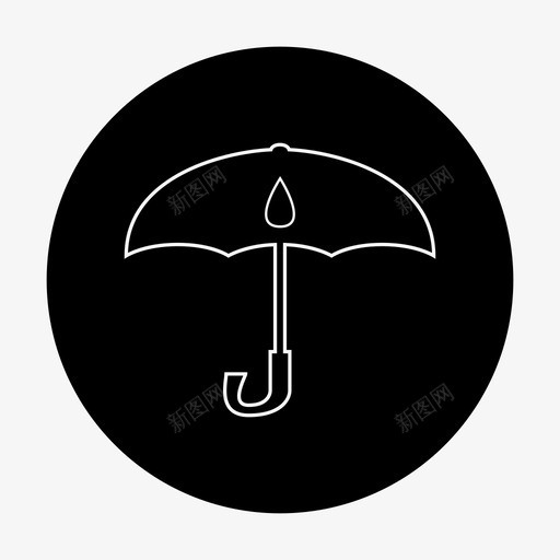 伞保护下雨图标svg_新图网 https://ixintu.com 下雨 伞 保护 天气
