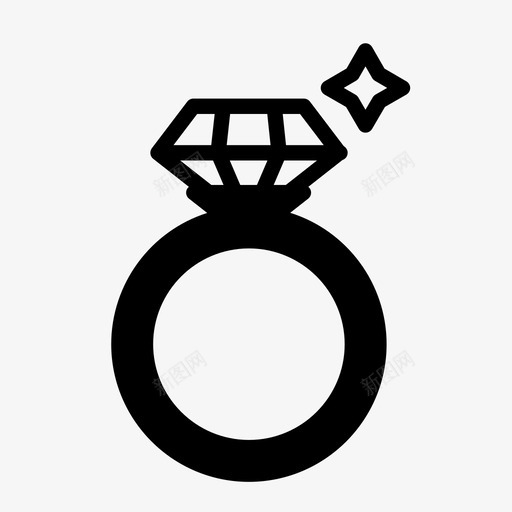 钻戒结婚有钱图标svg_新图网 https://ixintu.com 婚礼 情人节 有钱 结婚 钻戒
