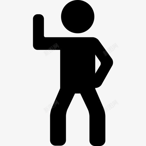 锻炼左臂运动动作的人图标svg_新图网 https://ixintu.com 动作的人 运动 锻炼左臂