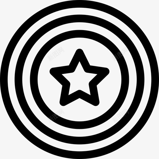 带星星的圆形盾牌安全护盾图标svg_新图网 https://ixintu.com 安全 带星星的圆形盾牌 护盾