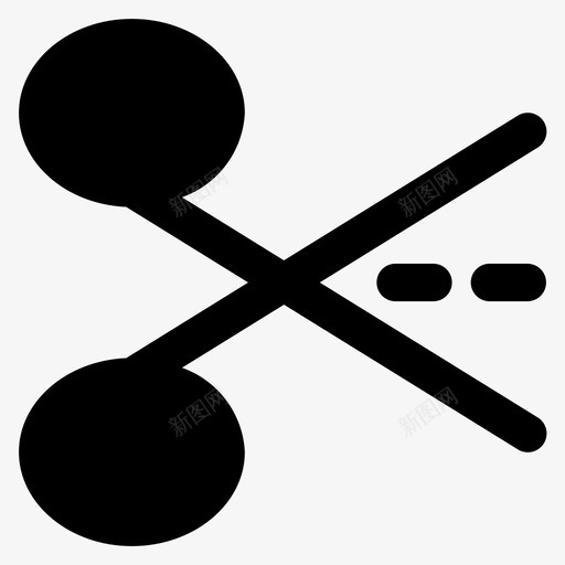 剪切打开移除图标svg_新图网 https://ixintu.com 修剪 剪刀 剪切 基本字形3 打开 移除