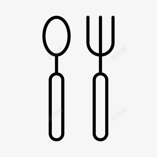 叉子勺餐厅好吃图标svg_新图网 https://ixintu.com 叉子勺 好吃 餐厅
