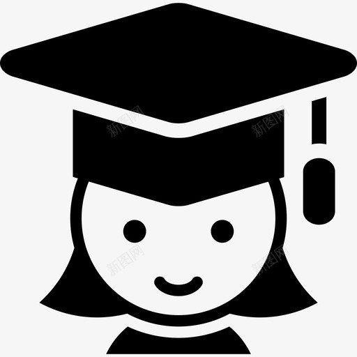 研究生女孩人学生的东西图标svg_新图网 https://ixintu.com 人 学生的东西 研究生女孩
