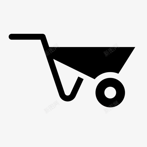 手推车搬运施工图标svg_新图网 https://ixintu.com 工具 手推车 挖掘 搬运 施工