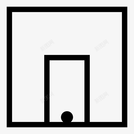 篮球半场篮球区域防守图标svg_新图网 https://ixintu.com 篮球区域防守 篮球半场