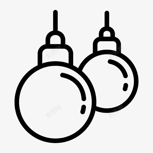 圣诞饰品圣诞舞会节日图标svg_新图网 https://ixintu.com 圣诞舞会 圣诞饰品 节日