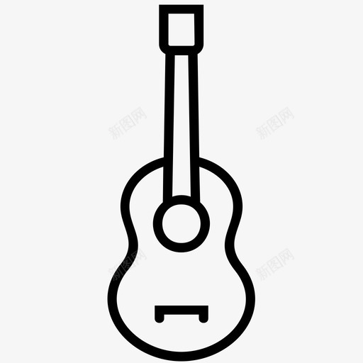 吉他原声音乐家图标svg_新图网 https://ixintu.com 原声 吉他 声音 管弦乐队 音乐家