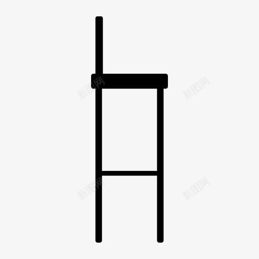 酒吧凳装饰室内图标svg_新图网 https://ixintu.com 塑料 室内 现代 装饰 酒吧凳