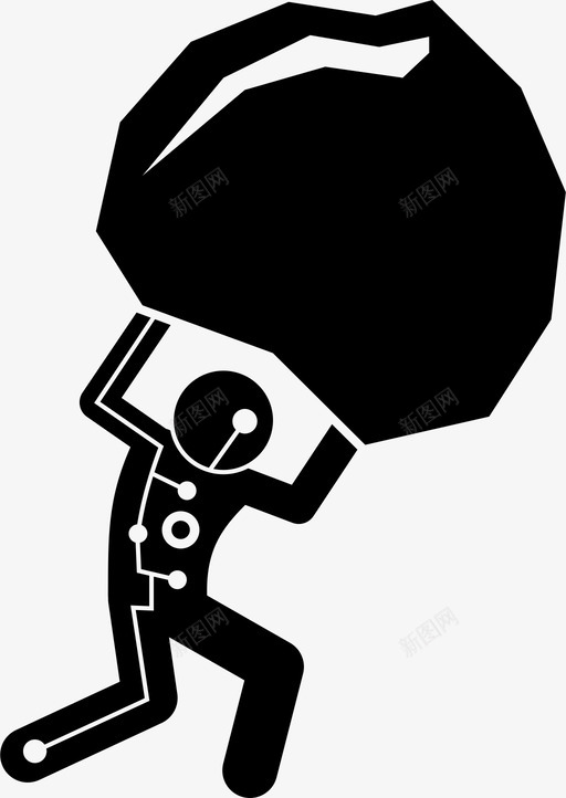 仿生人机器人力量图标svg_新图网 https://ixintu.com 仿生人 力量 未来的科幻科技 机器人