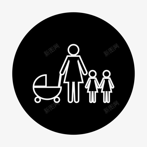 母亲孩子父母图标svg_新图网 https://ixintu.com 单身 孩子 家庭团圆 母亲 父母