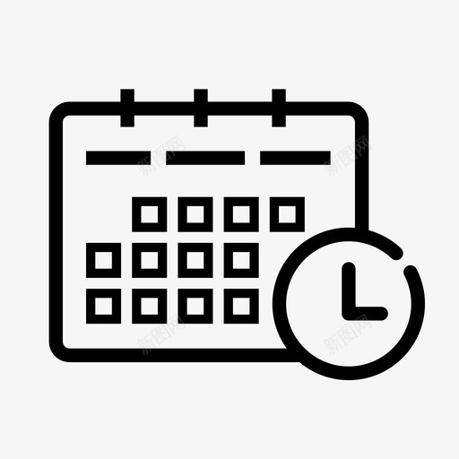 约会日历日期图标svg_新图网 https://ixintu.com 日历 日期 日期和时间 日程安排 约会