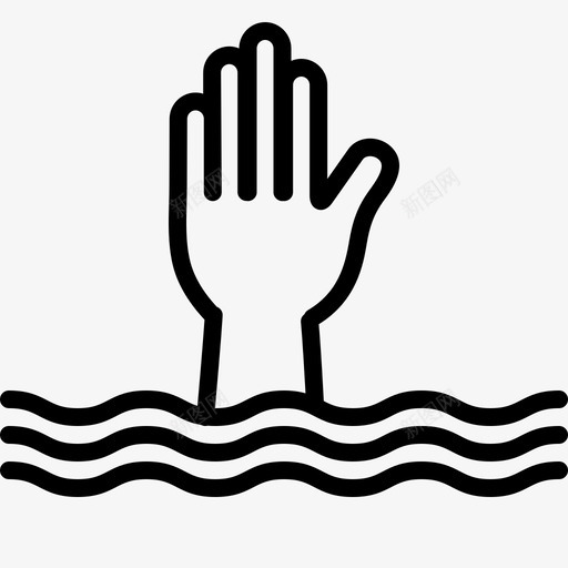 溺水救命图标svg_新图网 https://ixintu.com 救命 溺水