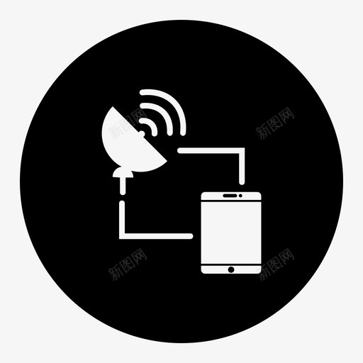 移动网络dish互联网图标svg_新图网 https://ixintu.com dish 互联网 物联网 物联网黑圈 移动网络 移动通信