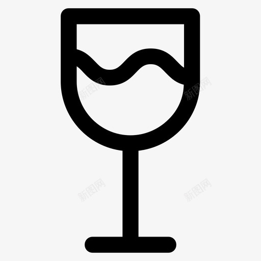 酒杯生日图标svg_新图网 https://ixintu.com 生日 酒杯