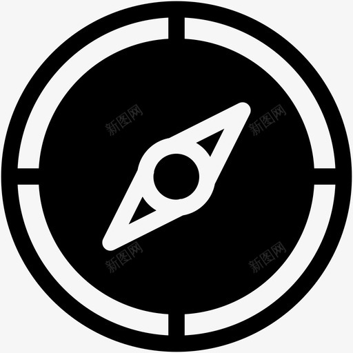 罗盘方向gps图标svg_新图网 https://ixintu.com gps 地图和导航填充 方向 罗盘