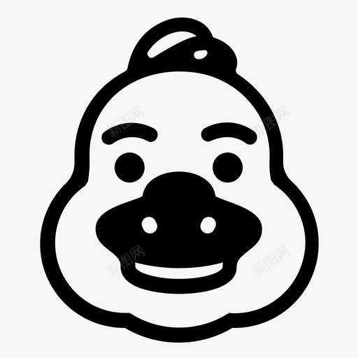 小鸭脸丑小鸭小鸭图标svg_新图网 https://ixintu.com 丑小鸭 小鸭 小鸭脸