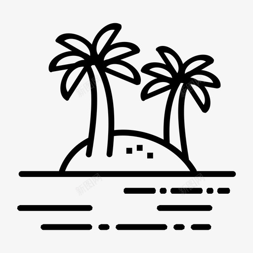 岛海滩风景图标svg_新图网 https://ixintu.com 岛 海滩 自然 阳光 风景